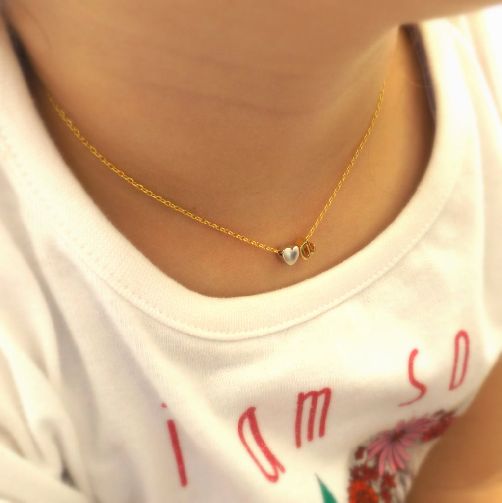 Children's Initial Necklace for Moms | Centime Gift